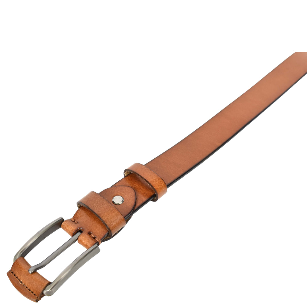 Mens Real Leather Handmade Casual Style Every Day Adjustable Daily Wear Belt Taraz Tan