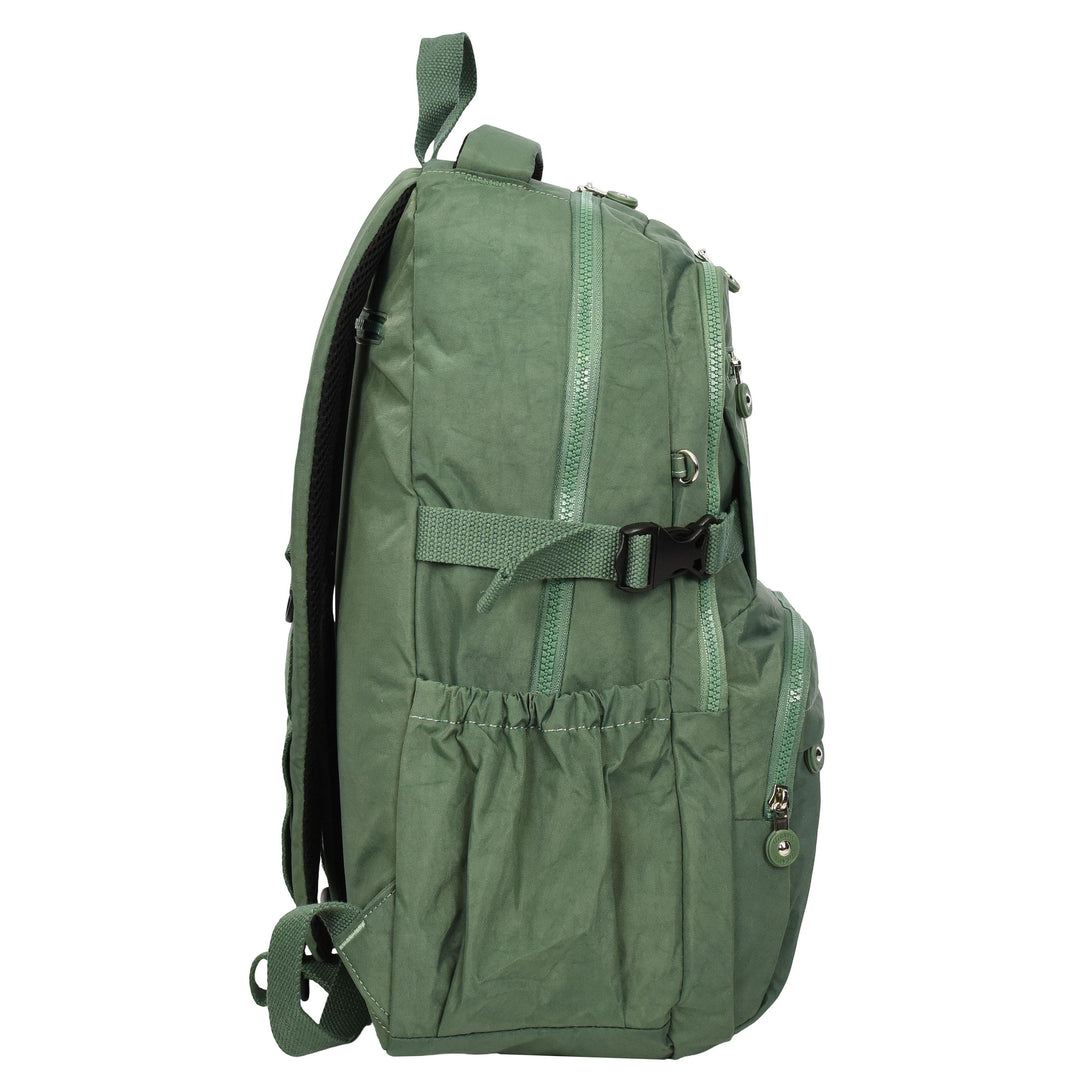 Backpack Lightweight Multiple-Compartment Rucksack with Spacious Storage Casual Use Daypack Colindale Green