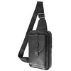 Real Leather Cross Body Chest Bag Elliot Black 3