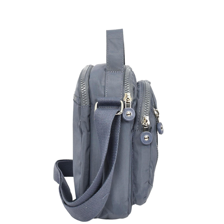Men's Cross Body Bag Multiple Zip Compartments Lightweight Messenger Bag Shaun Blue