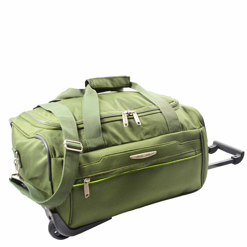 Wheeled Holdall Duffle Mid Size Bag HOL214 Khaki 3