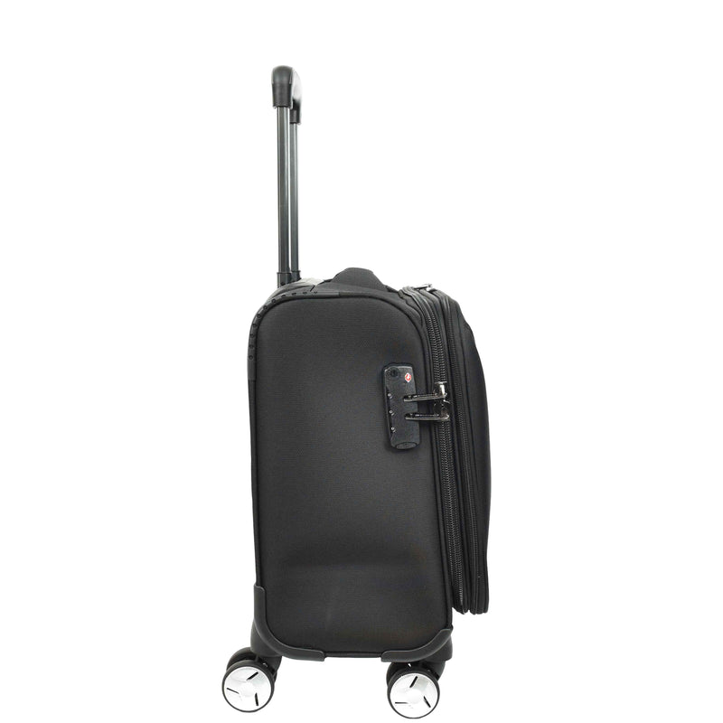 Business Organiser Office Travel Pilot Case 4 Wheeled Bag Black Troy 3