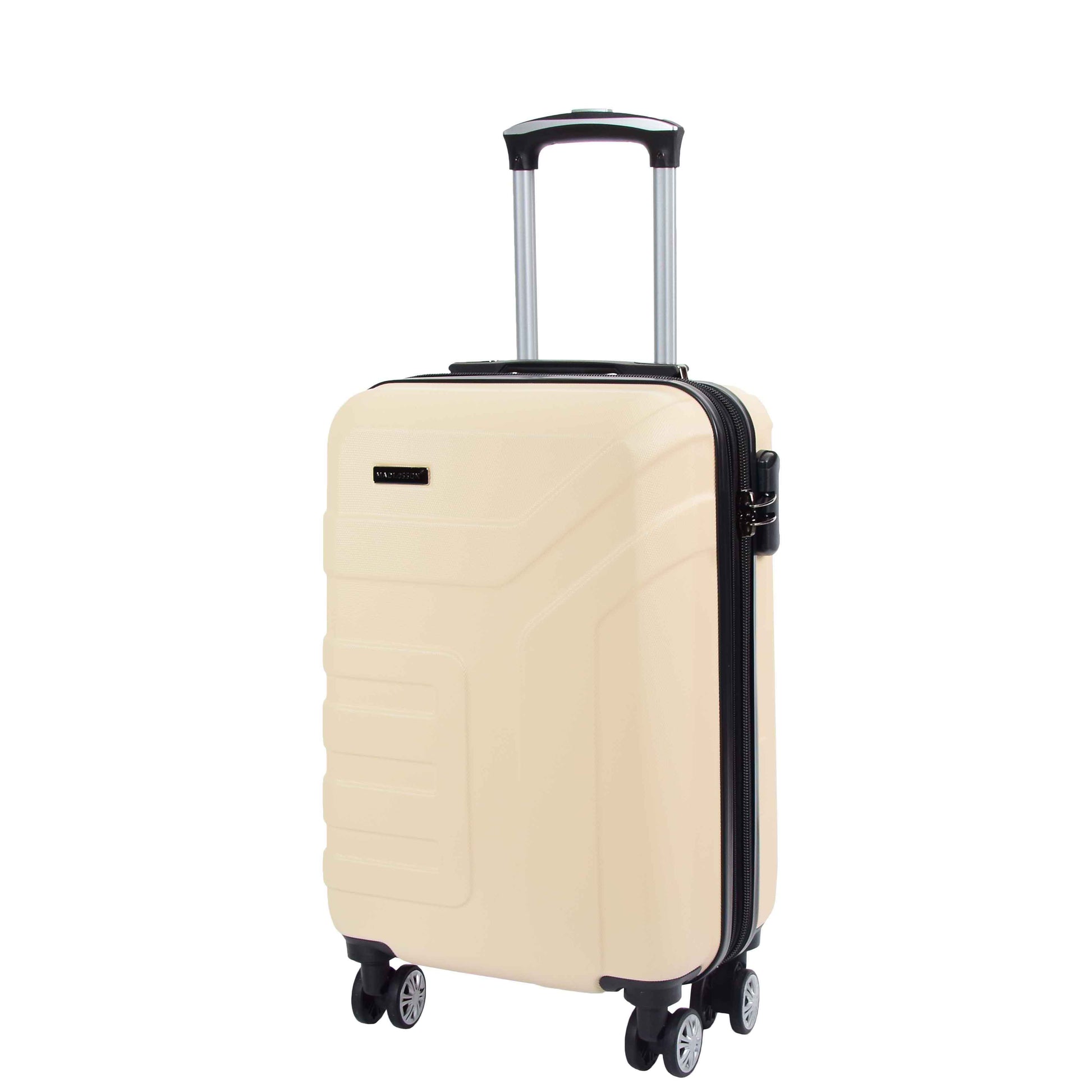 Expandable 4 Wheeled Cabin Hard Luggage Sydney Off White 3