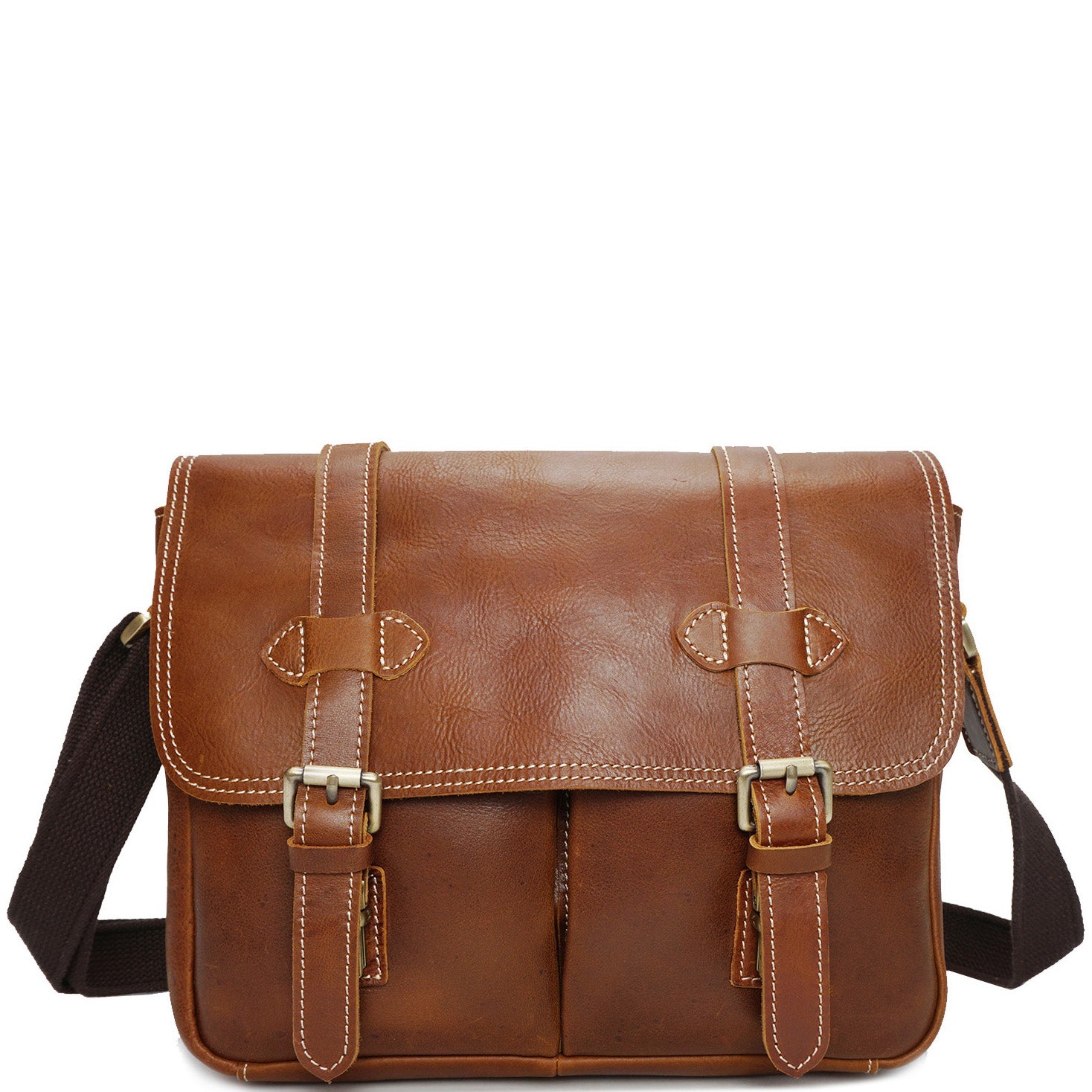 Leather Cross Body Multi Use Camera Organiser Shoulder Bag H8101 Tan 3