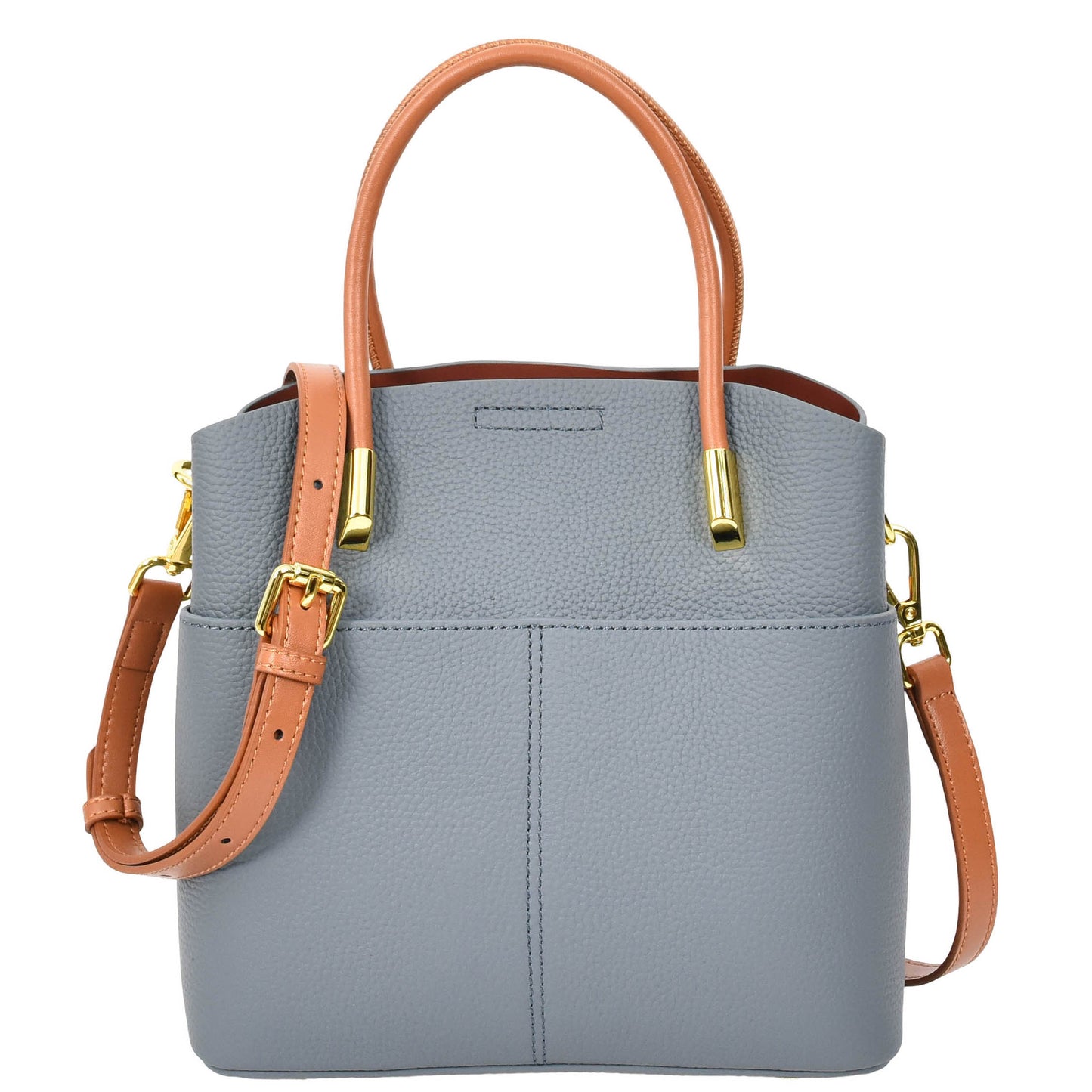 Womens Leather Top Handle Bag Ella Sky Blue