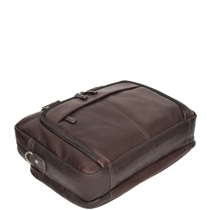 Copy of Mens Leather Laptop Organiser Briefcase HL341 Brown 3