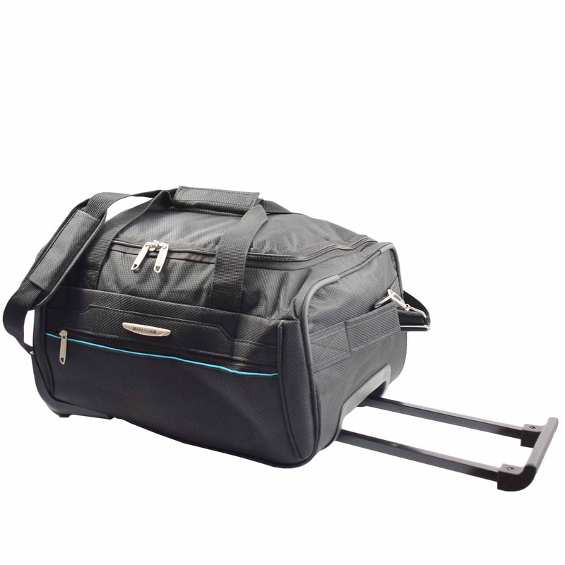 Wheeled Holdall Duffle Mid Size Bag HOL214 Black 3