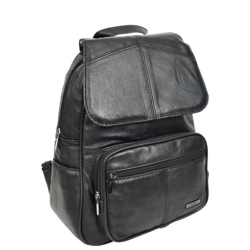 Real Leather Backpack For Women Daypack Organiser Bags HOL0791 Black 3