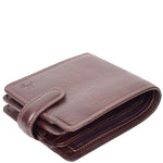 Mens Real Leather Wallet Coins Notes RFID HOL242 Brown 4