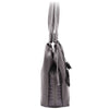 Womens Leather Shoulder Zip Opening Large Hobo Bag Kimberly Grey 3