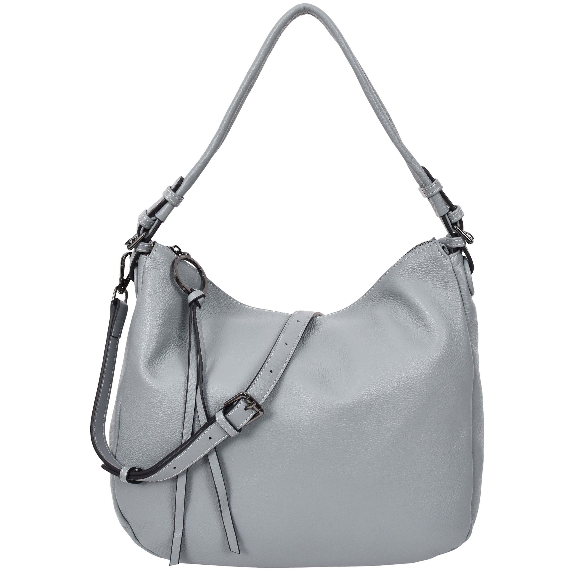 Womens Real Leather Hobo Style Handbag Diana Blue