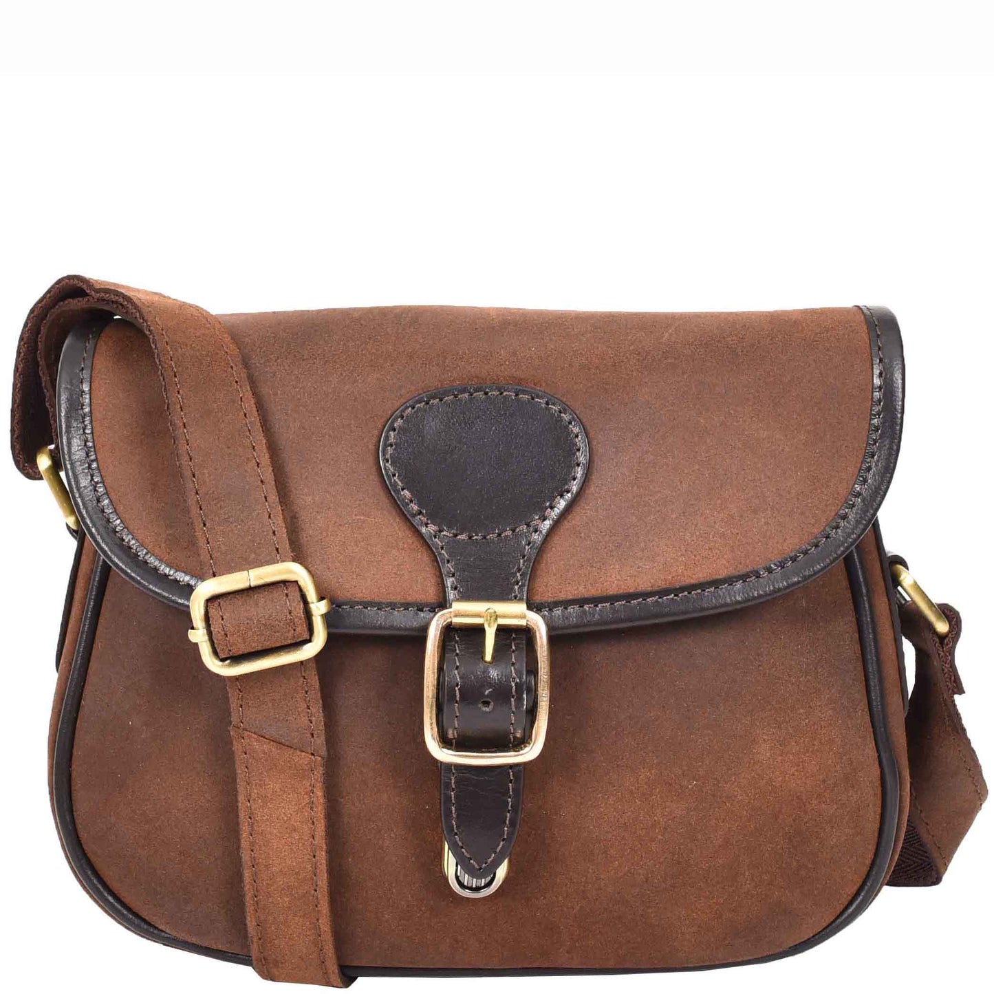 Womens Classic Saddle Bag Leather Oily Brown Shoulder Handbags Penny 3