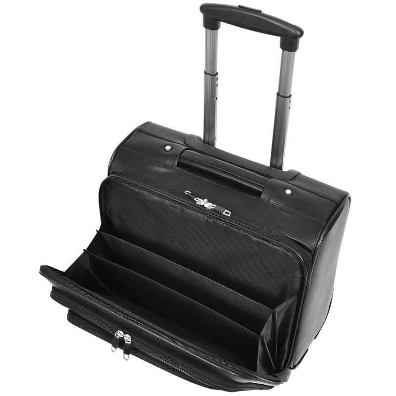 Rolling Pilot Case 4 Wheeled Business Executive Bag Black PLUTO 3