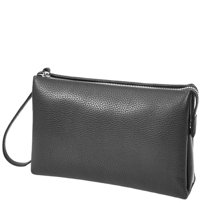 Real Leather Lockable Wrist Bag Thames Black 3