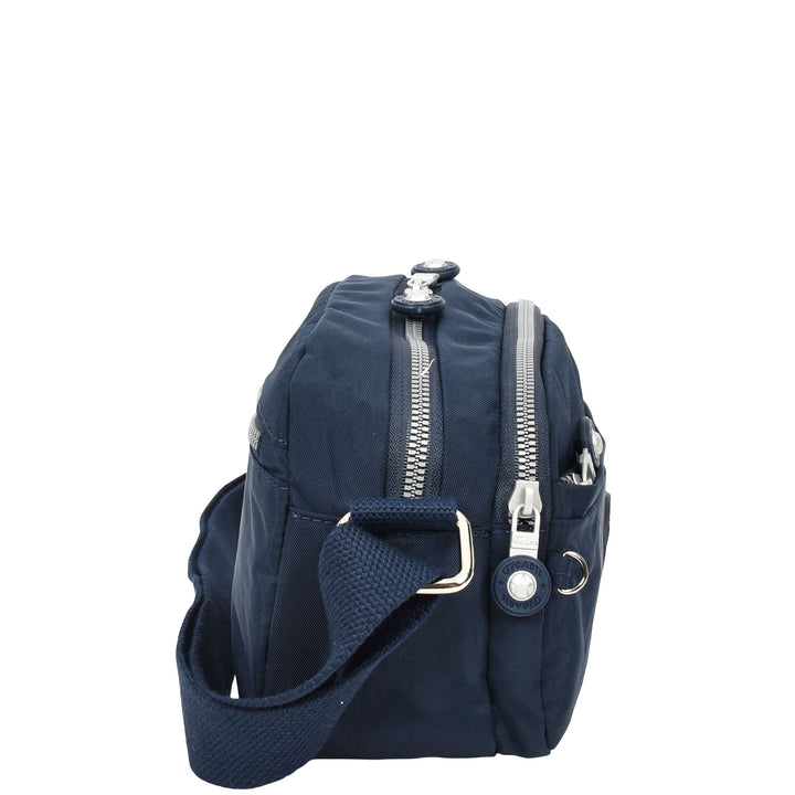 Womens Small Cross Body Bag Travel Organiser Sling Pouch Anya Navy