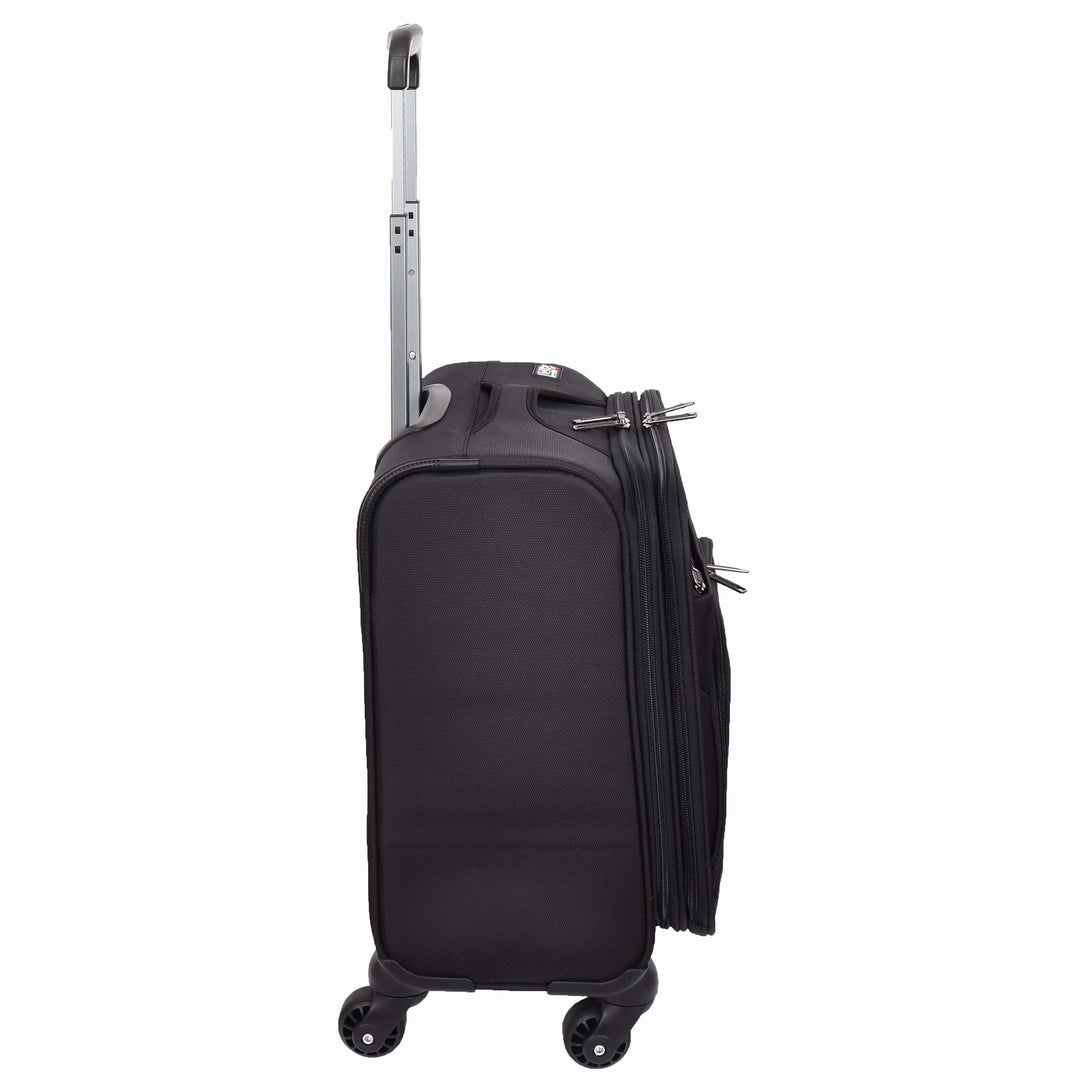 Business Organiser Travel Pilot Case Wheeled Trolley Cabin Bag Chester Black 3