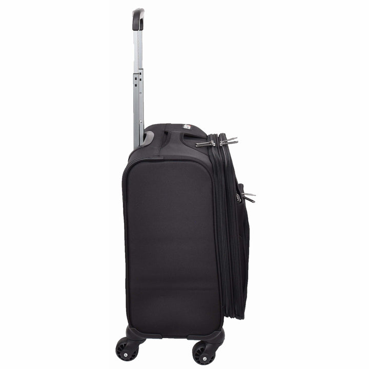 Business Organiser Travel Pilot Case Wheeled Trolley Cabin Bag Chester Black 3