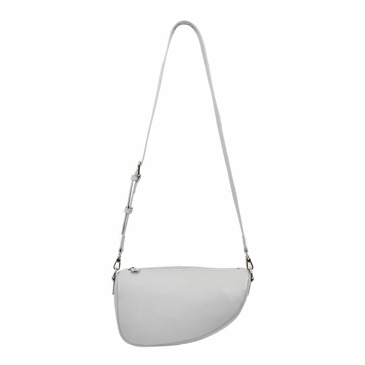 Women's Real Leather Crossbody Bag Half-Moon Style Agnes Blue 2