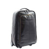 Real Leather Cabin Suitcase Wheeled Trolley Newton Black 3