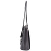 Womens Leather Backpack Mid Size Shoulder Bag Fern Black 3
