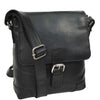 Durable Real Leather Man Flight Bag Cross Body Pouch Cannes Black 3