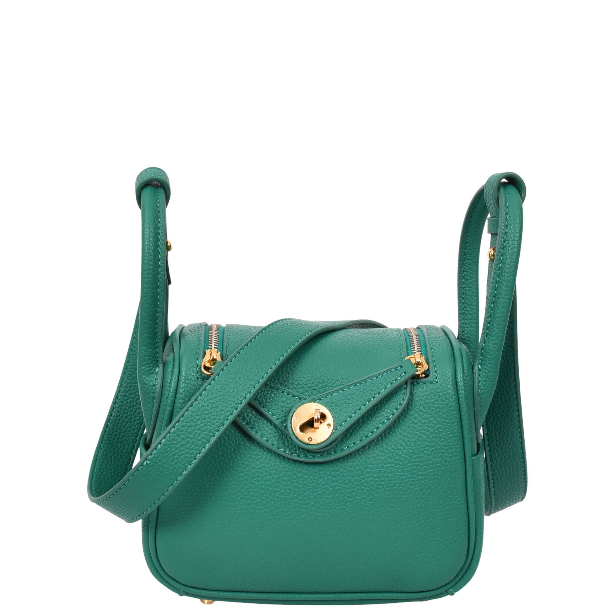 Womens Faux Leather Mini Shoulder Bag Celeste Green