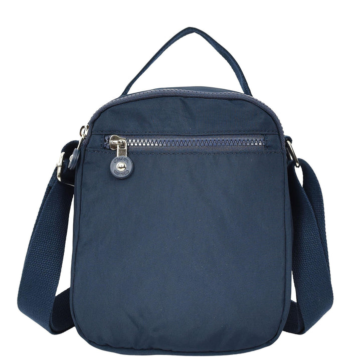 Men's Cross Body Bag Multiple Zip Compartments Lightweight Messenger Bag Shaun Navy