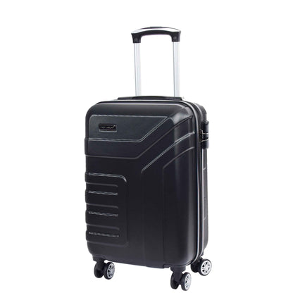 Expandable 4 Wheeled Cabin Hard Luggage Sydney Black 4