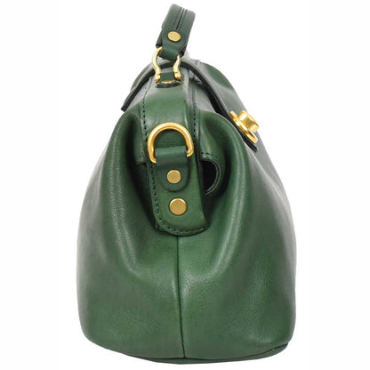 Womens Real Leather Bag Doctor Handbag HOL848 Green 4