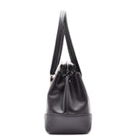 Leather Shoulder bag For Women Zip Medium Tote Handbag Susan Black 4