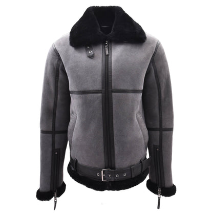 Original RAF Flying Sheepskin Jacket Tyler Grey Black Shearling 3