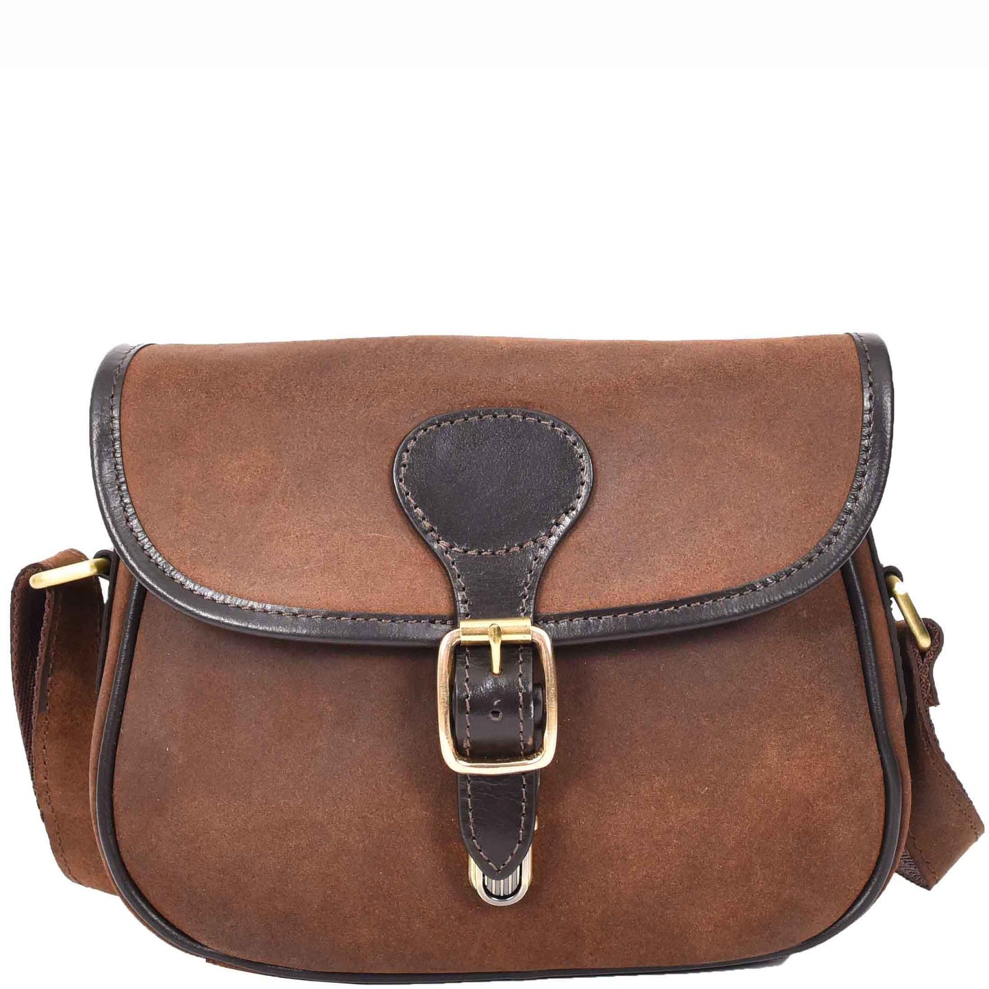 Womens Classic Saddle Bag Leather Oily Brown Shoulder Handbags Penny 4