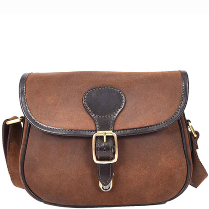 Womens Classic Saddle Bag Leather Oily Brown Shoulder Handbags Penny 4