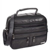 Mens Messenger Cross Body Bag Soft Leather Small Black HOL909 4