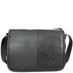 Womens Messenger Cross Body Leather Bag Medium HOL1591 Black 4