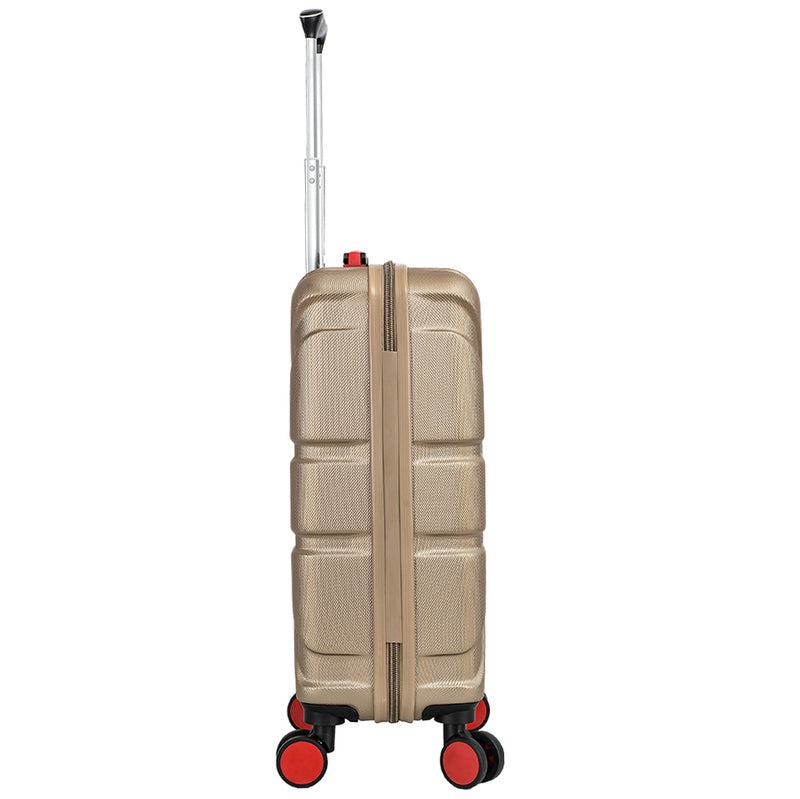 4 Wheel Spinner TSA Hard Travel Luggage Union Jack Taupe 5