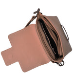 Womens Cross Body Messenger Bag Adjustable Shoulder Strap LINDA Taupe 4