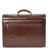 Mens Real Leather Briefcase Classic Bag Organiser CARTER Brown 5