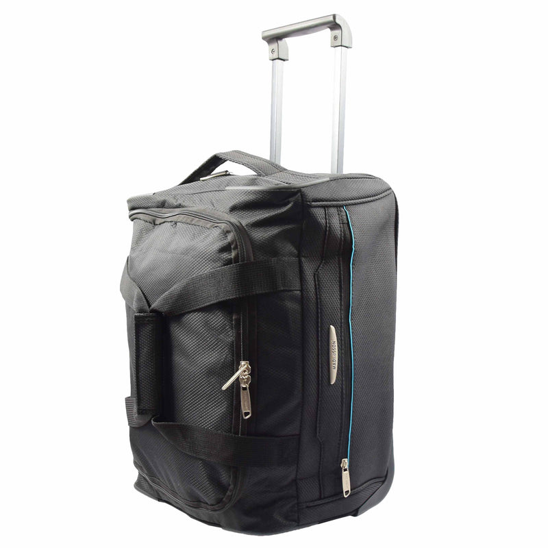Wheeled Holdall Duffle Mid Size Bag HOL214 Black 4