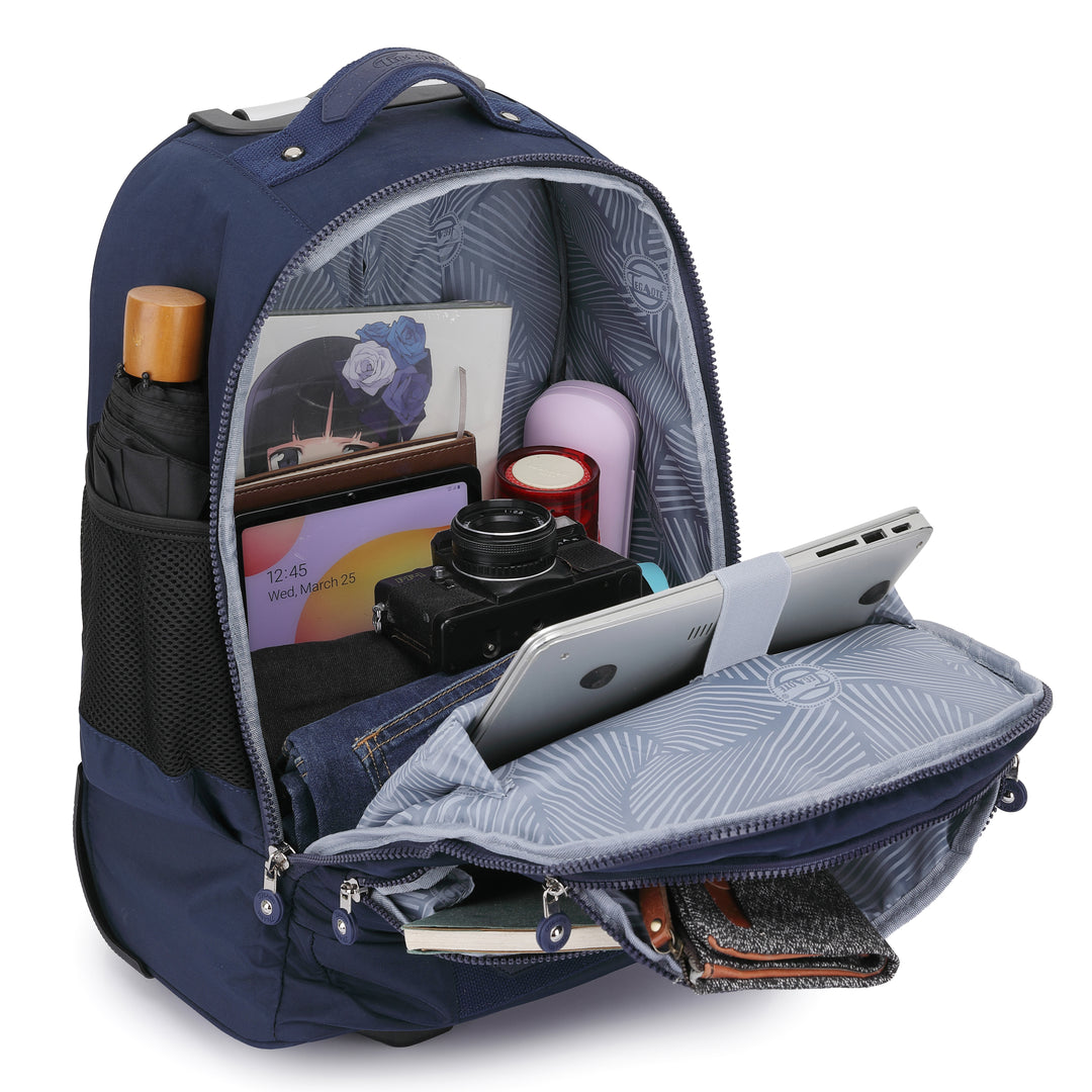 Wheeled Laptop Backpack Convertible Trolley Jetmax Blue 4