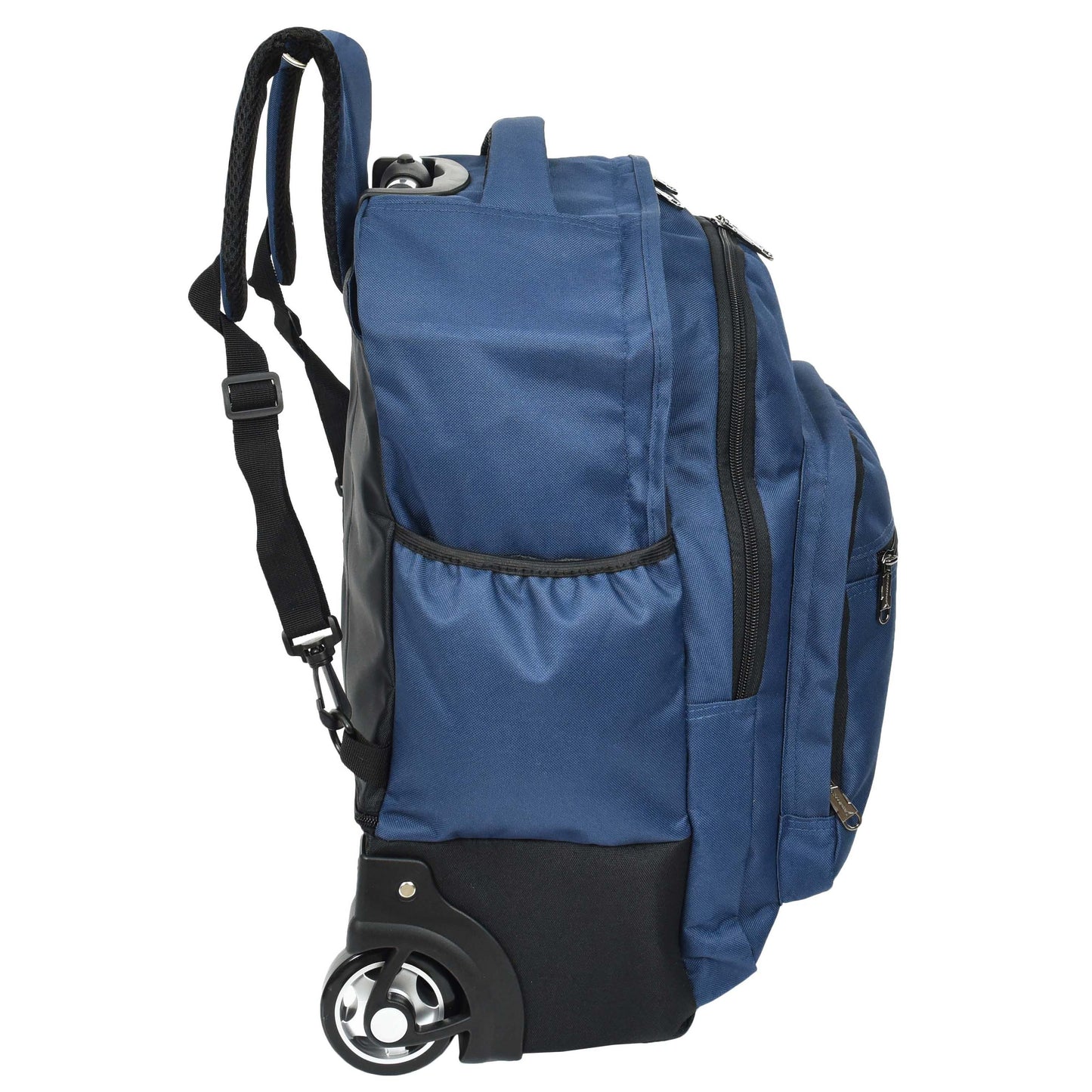 Cabin Size Backpack Wheels Hiking Trekking Telescopic Handle Vulcan Navy