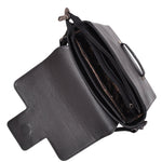 Womens Cross Body Messenger Bag Adjustable Shoulder Strap LINDA Black 4