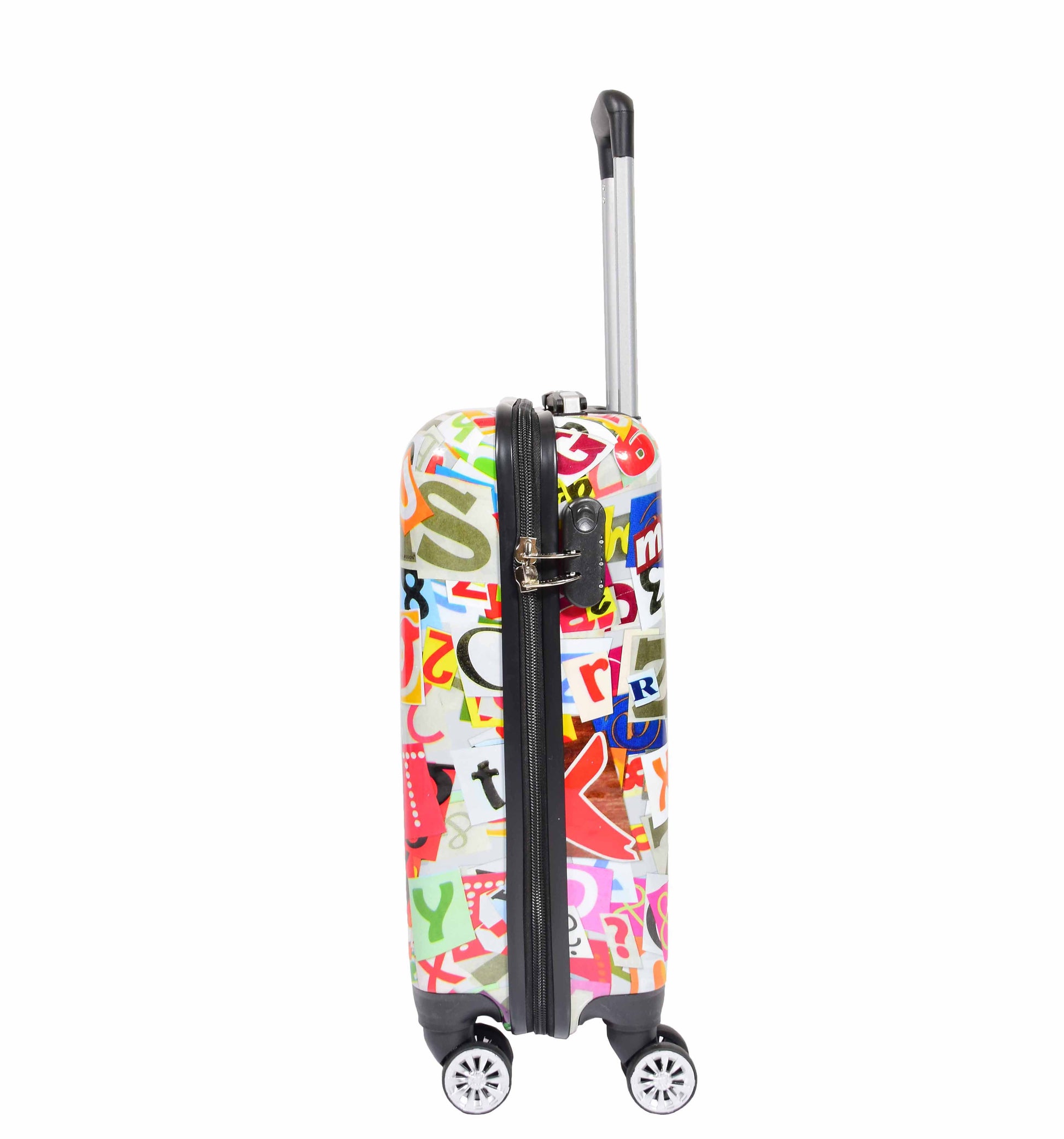 Four Wheels Hard Shell Alphabets Print Luggage Burgos 3