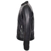 Mens Real Leather Casual Biker Style Jacket Rowan Black 6
