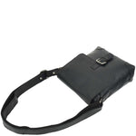 Durable Real Leather Man Flight Bag Cross Body Pouch Cannes Black 5