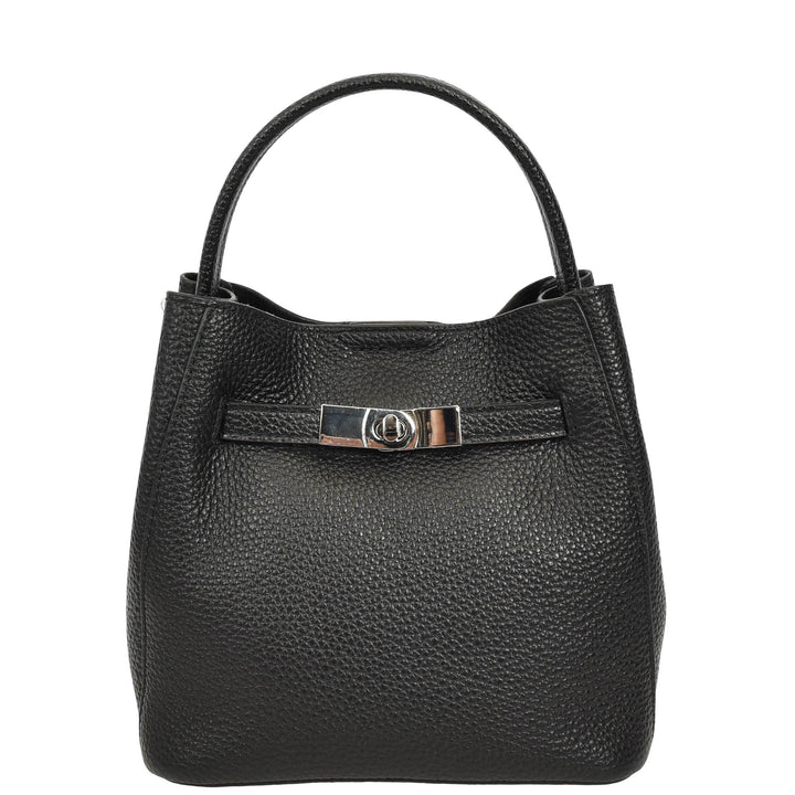 Women’s Small Handbag with Detachable Strap & Removable Zip Pouch Stacey Black 8