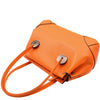 Leather Shoulder bag For Women Zip Medium Tote Handbag Susan Orange 5
