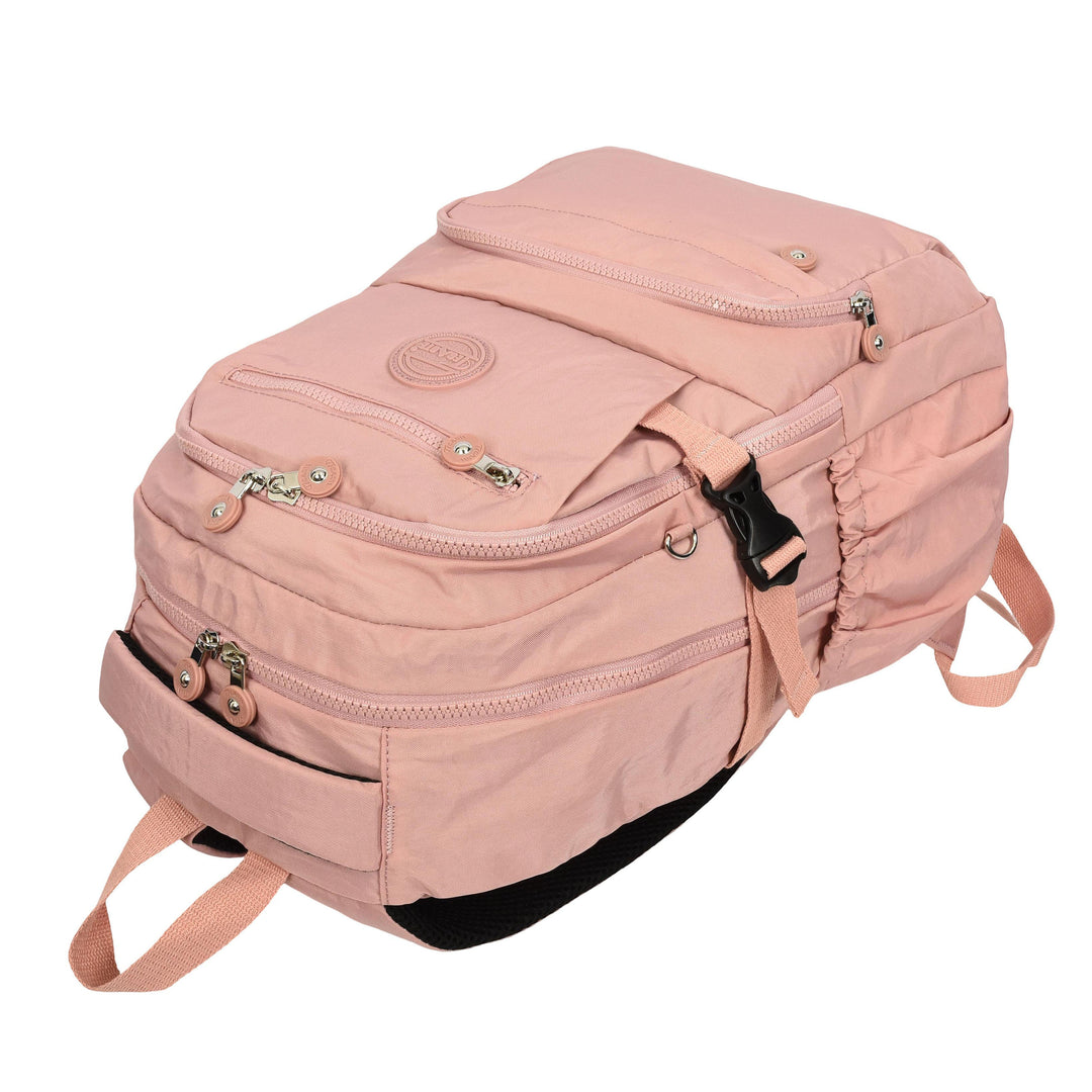 Backpack Lightweight Multiple-Compartment Rucksack with Spacious Storage Casual Use Daypack Colindale Pink
