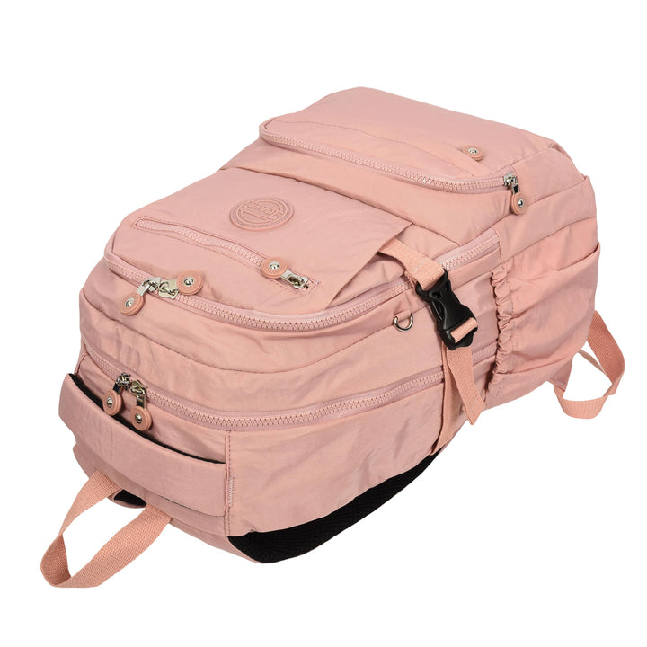 Backpack Lightweight Multiple-Compartment Rucksack with Spacious Storage Casual Use Daypack Colindale Pink