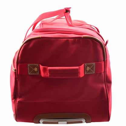 Wheeled Holdall Mid Size Duffle Bag HOL062 Red 4